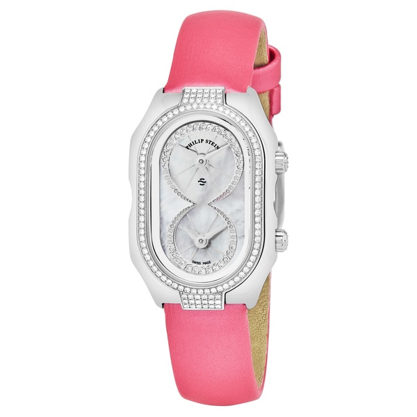 Philip Stein Women's 14D-PIDW-IP 'Signature' Mother of Pearl Dial Pink ...