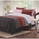 Ombre Stripe Red 8-piece Bed-In-Bag Set