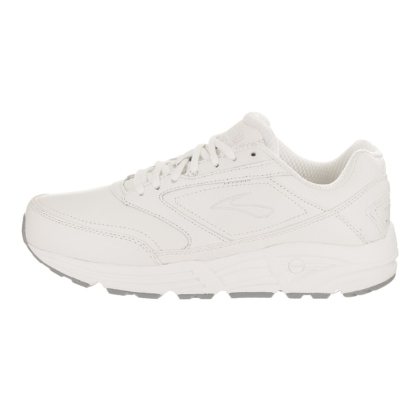brooks white leather shoes