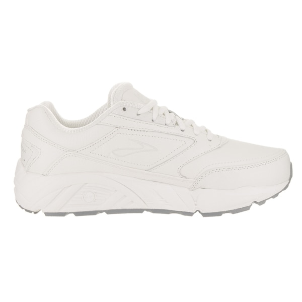 brooks white leather shoes