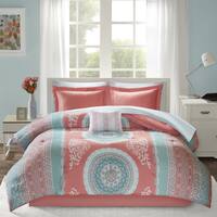 Intelligent Design Eleni Coral Medallion Reversible Comforter and Sheet Set