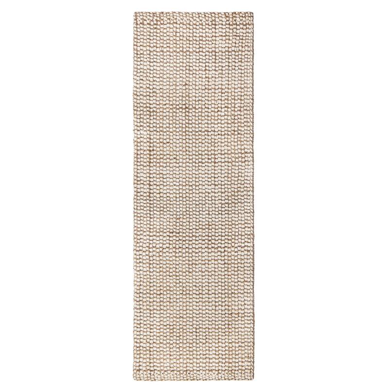 Jani Nelle Tan and Ivory Jute and Upcycled Fiber Rug