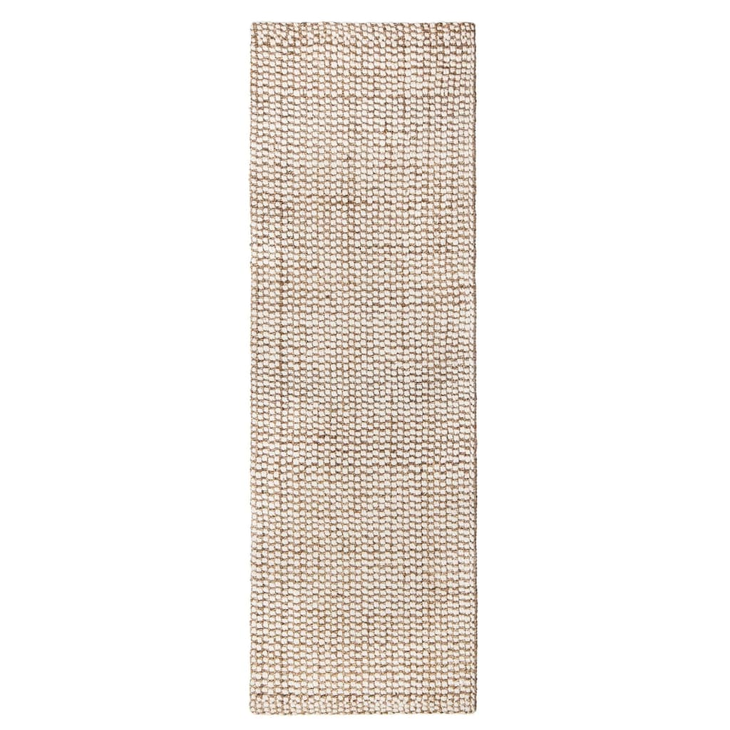 Jani Nelle Tan and Ivory Jute and Upcycled Fiber Rug