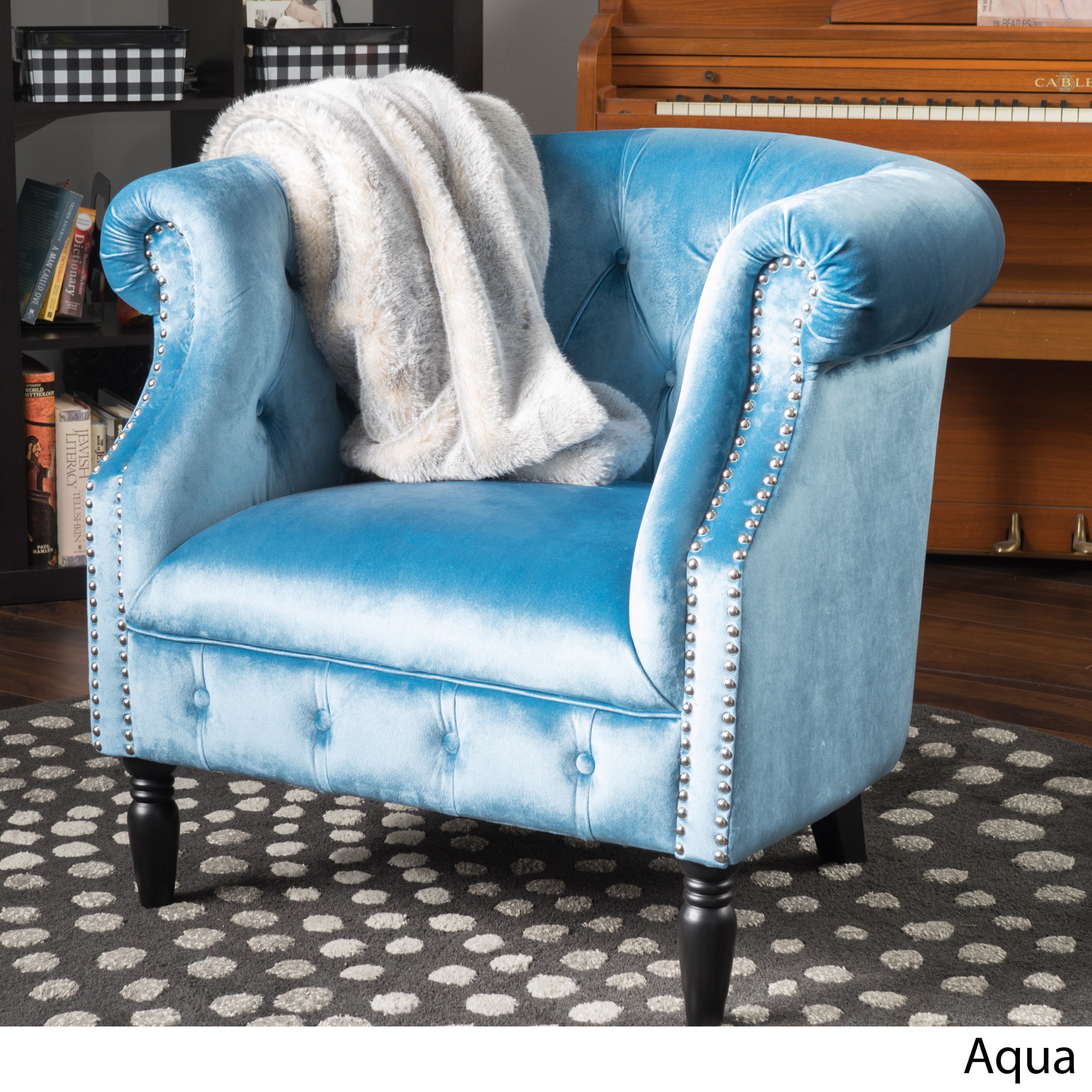 akira velvet club chair by christopher knight home