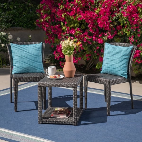 Shop Avery Outdoor 3 Piece Bistro Chat Set By Christopher Knight