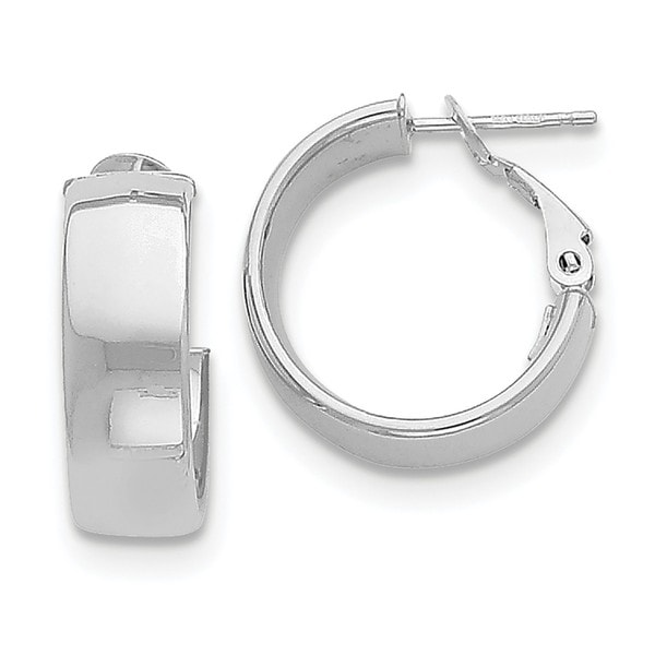 14 Karat White Gold Hoop Earrings On Free Shipping 14 Karat White Gold Hoop Earrings