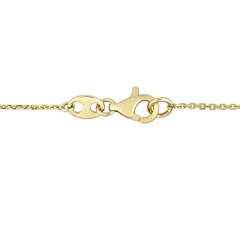 Miadora Signature Collection 14k Yellow Gold 1/7ct TDW Diamond V-Shaped Bar Necklace