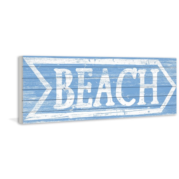 Marmont Hill - Handmade Beach This Way Painting Print on White Wood