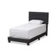 preview thumbnail 19 of 41, Taylor & Olive Tuxbury Upholstered Twin Platform Bed Charcoal