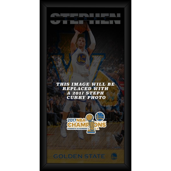 Steph Curry Golden State Warriors 10x20 Framed 2017 NBA Chamion Player Profile
