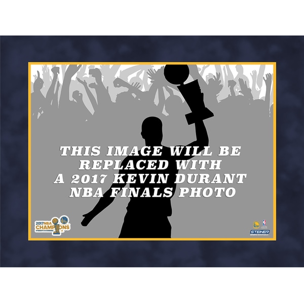 Kevin Durant Golden State Warriors Unsigned Matted/Polybagged 8x10 Photo 2017 NBA Finals Holding Both Trophy(Getty #)