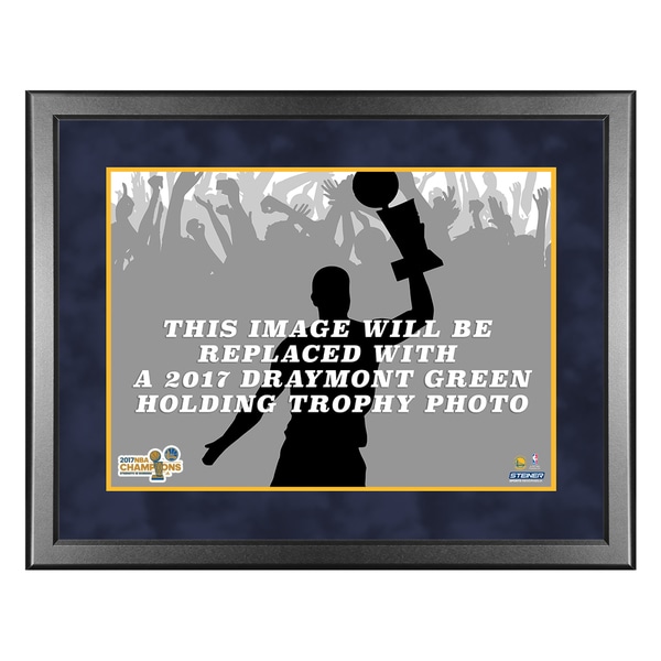 2017 NBA Champion Golden State Warriors Draymond Green with Trophy framed