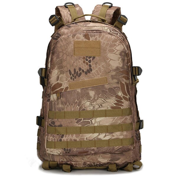 40L Outdoor 3D Waterproof Tactical Backpack Pythons Grain Khaki