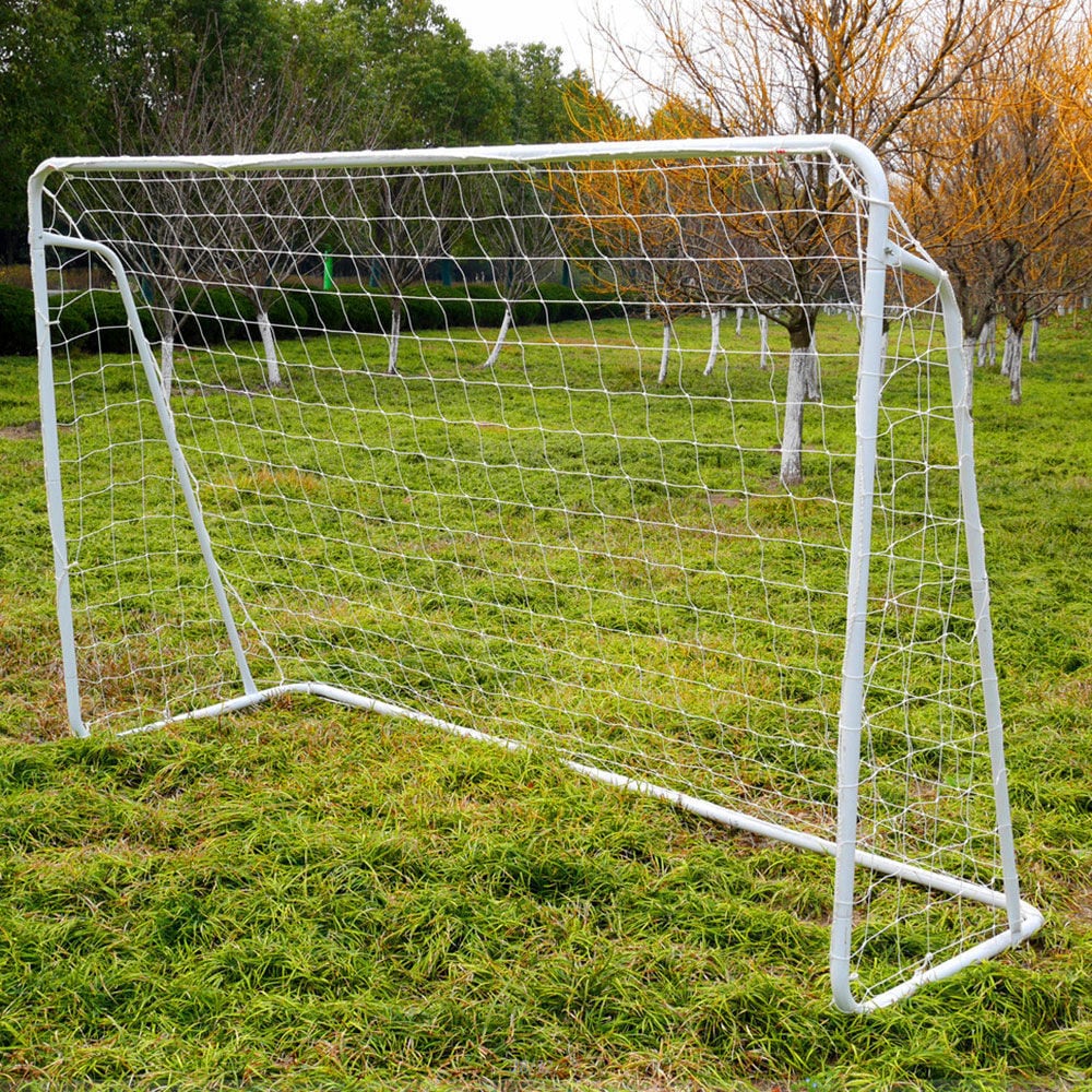 8 X 5 Soccer Goal Training Set With Net Buckles Ground Nail Football Sports White Overstock