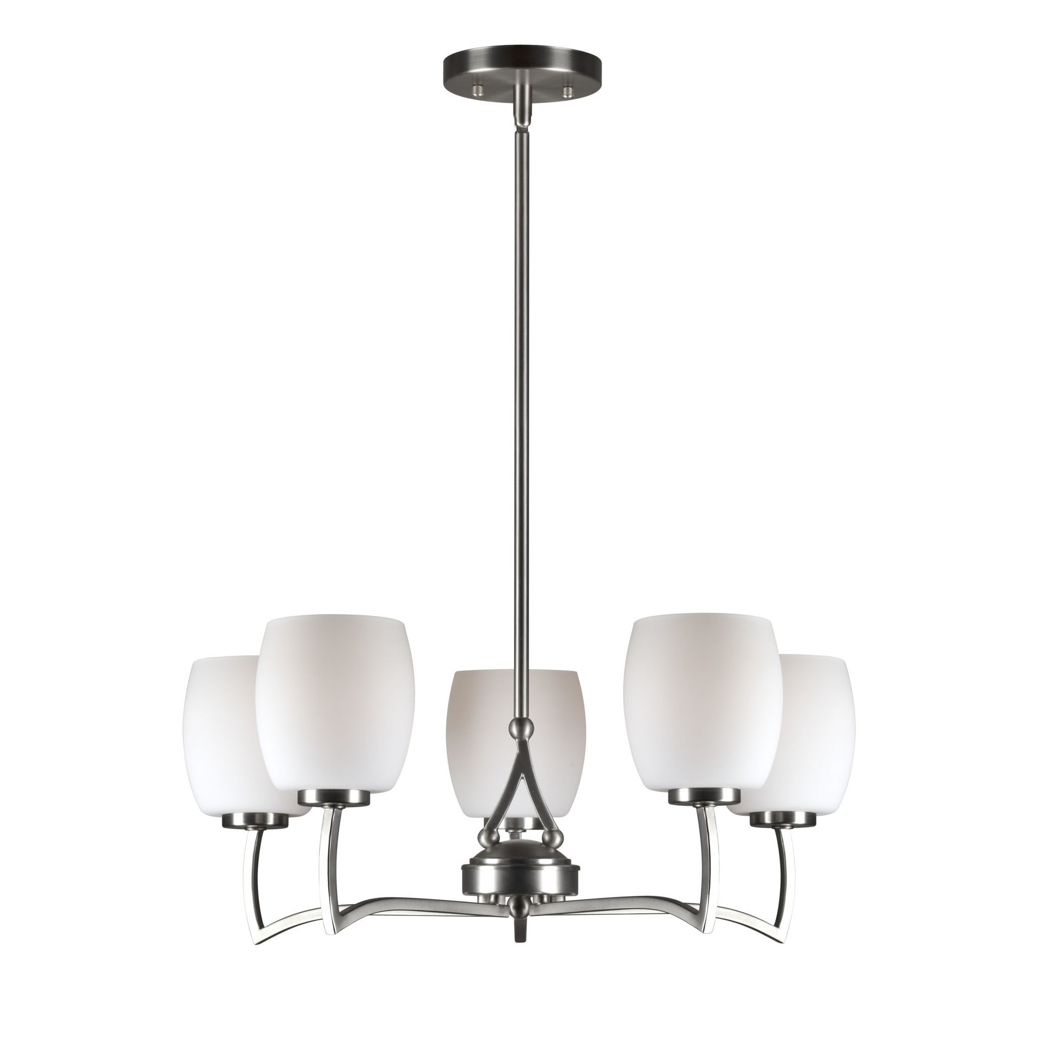 5-Light Brushed Nickel Chandelier - Chandeliers For Bedrooms by Overstock.com