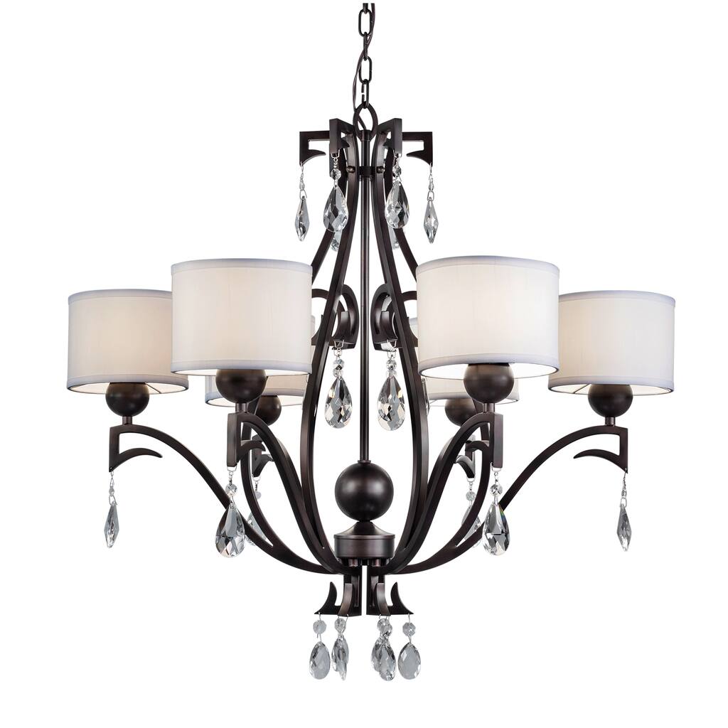 6-Light Antique Bronze Chandelier