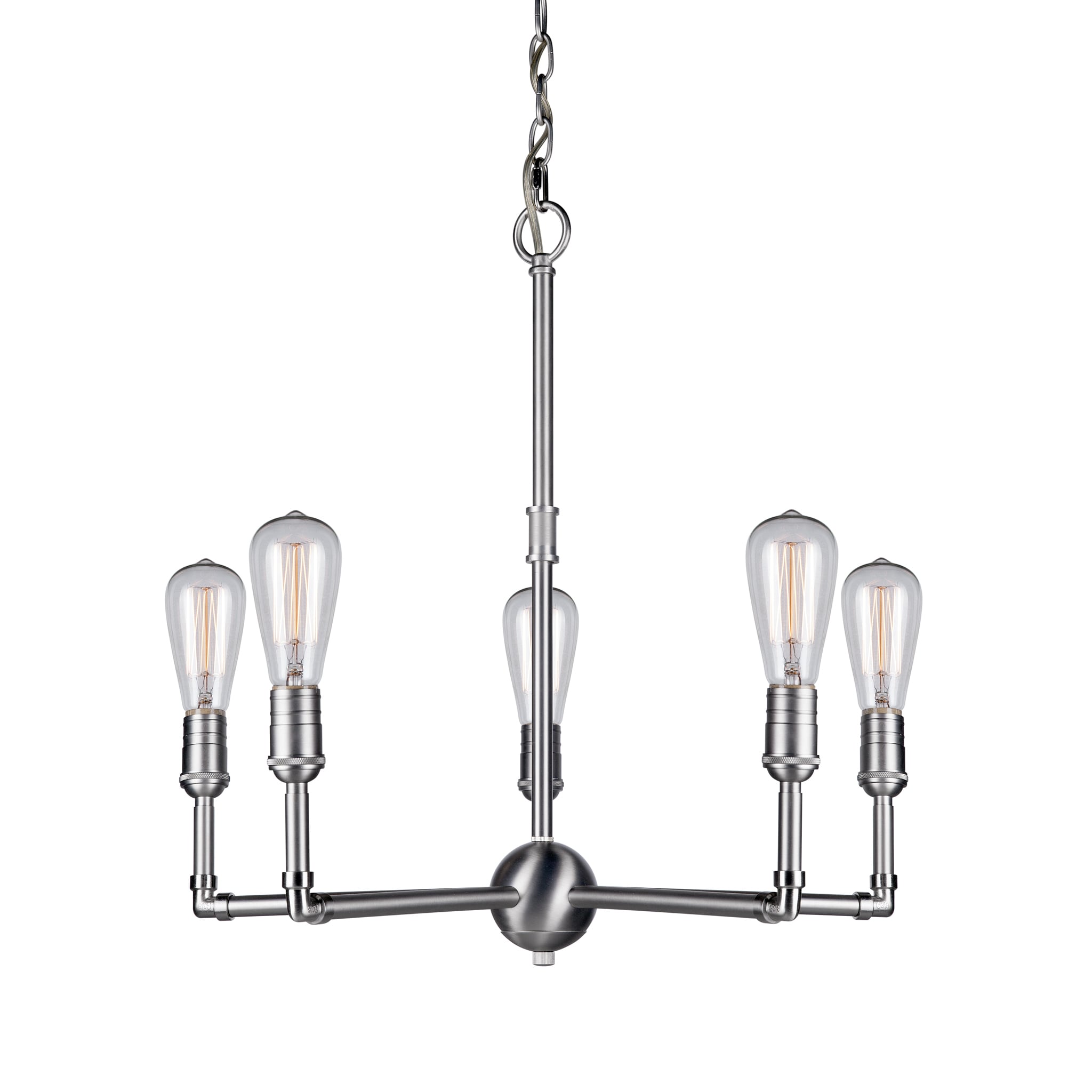 5-Light Brushed Nickel Chandelier - Chandeliers For Bedrooms by Overstock.com