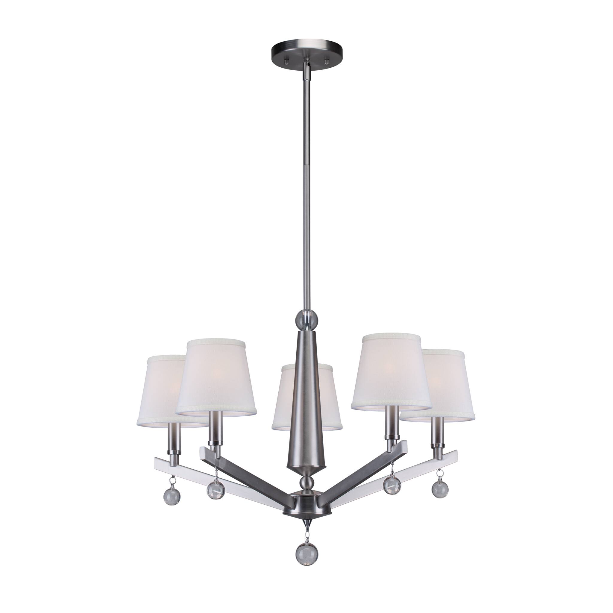 5-Light Brushed Nickel Chandelier - Chandeliers For Bedrooms by Overstock.com
