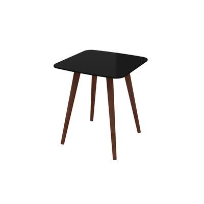 Lea Black-lacquered Wood End Table