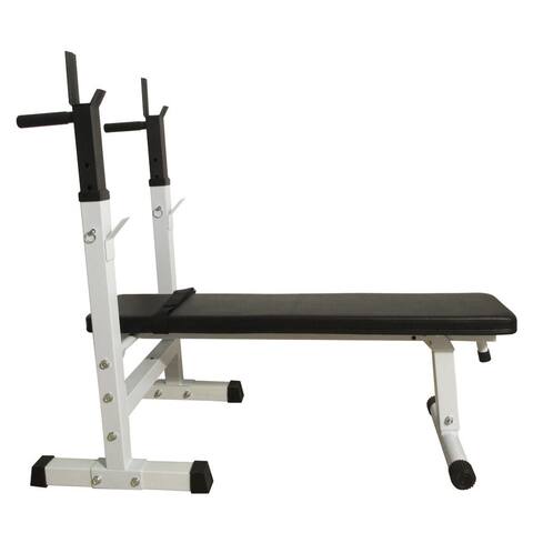 BS-222 Fitness Weight Bench White & Black