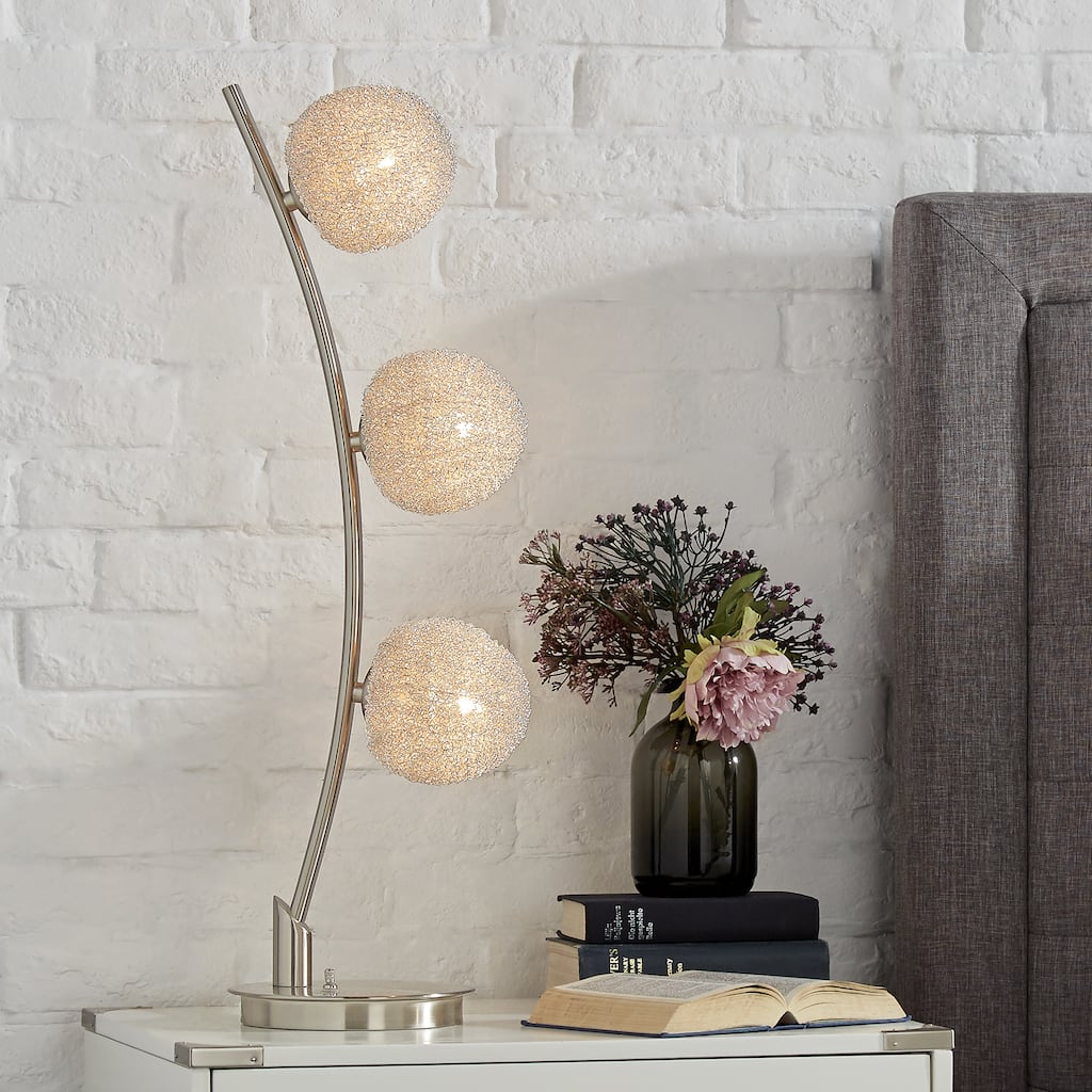 Triella Nickel Finish Table Lamp by iNSPIRE Q Bold