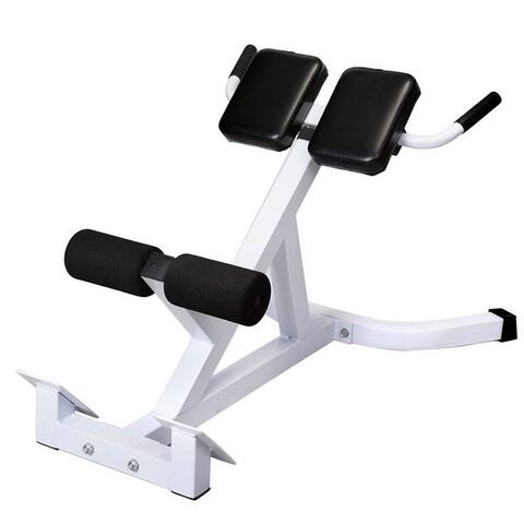 N-027 Back Hyperextension Bench Roman Chair White & Black