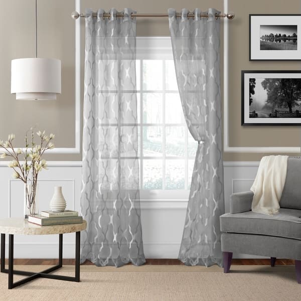 Shop Elrene Sonata Sheer Curtain Panel Free Shipping On Orders