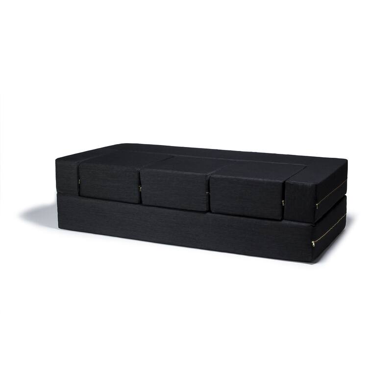 Jaxx Zipline Denim Convertible Sleeper Sofa and Ottomans