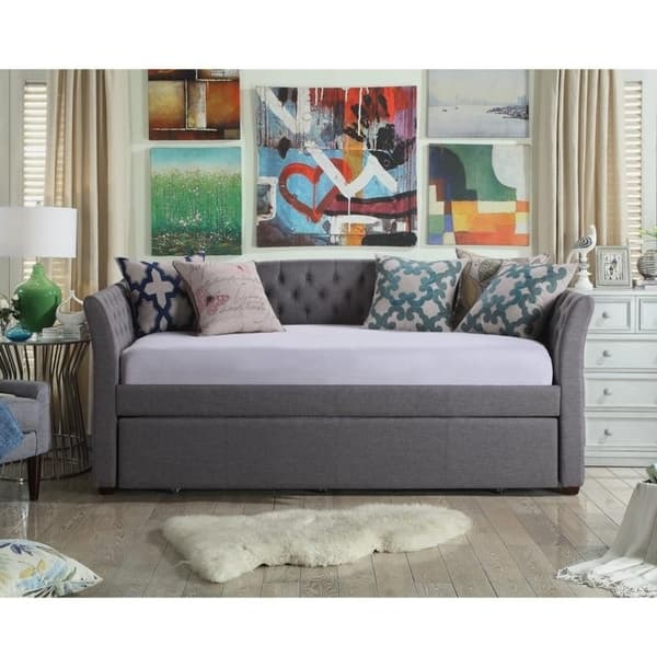 Rosevera Elsa Twin Size Daybed With Trundle Overstock 16498186