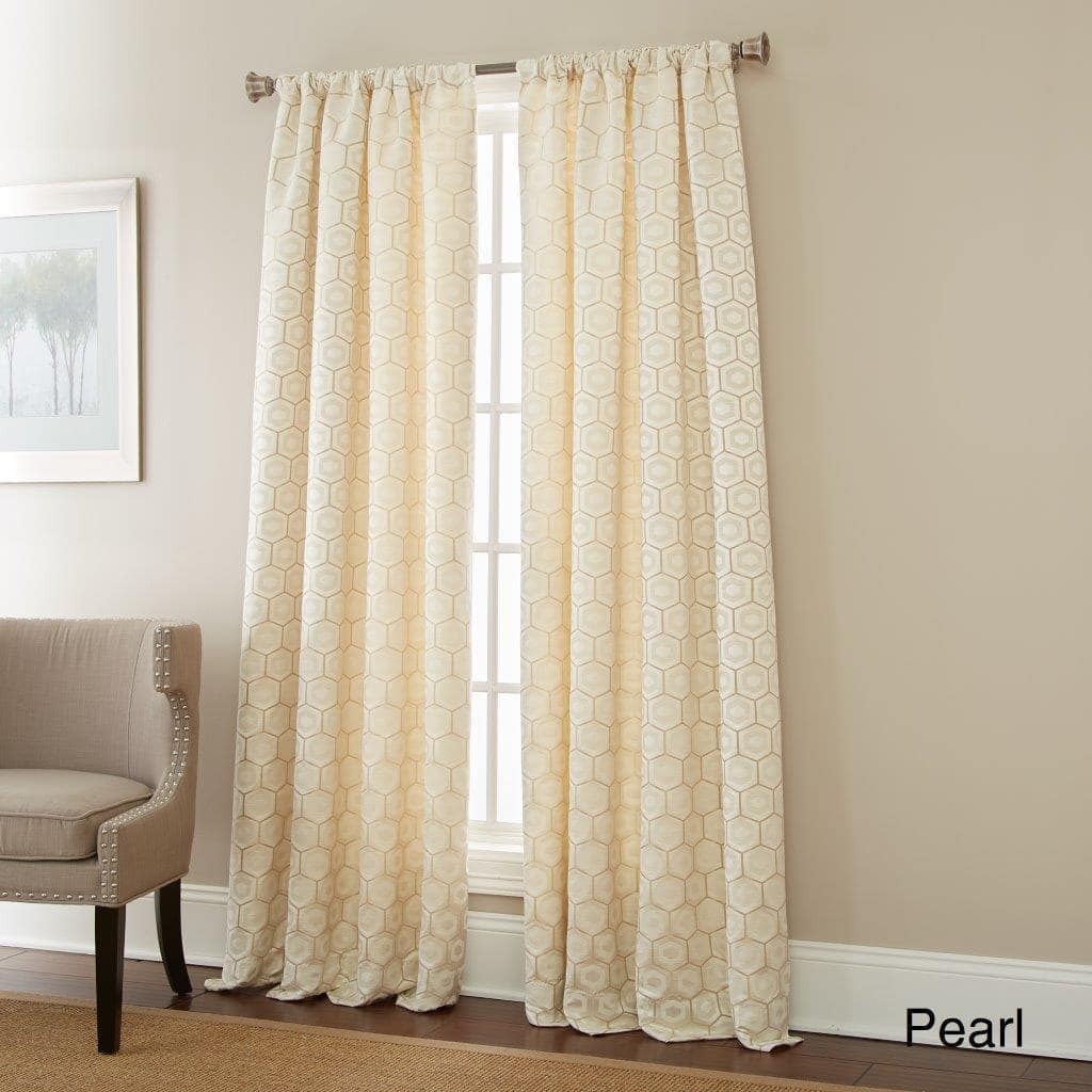 Sherry Kline Hexagon Jacquard 96-inch Window Panel Pair