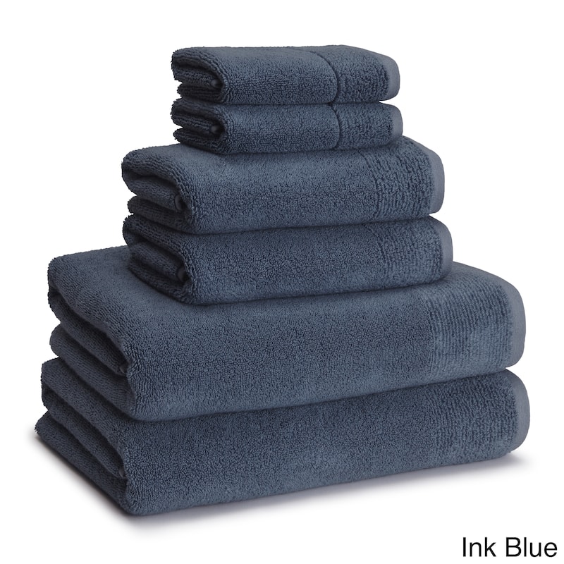 Rayon from Bamboo 6-Piece Towel Collection (2-Bath, 2-Hand, 2-Wash) - Blue