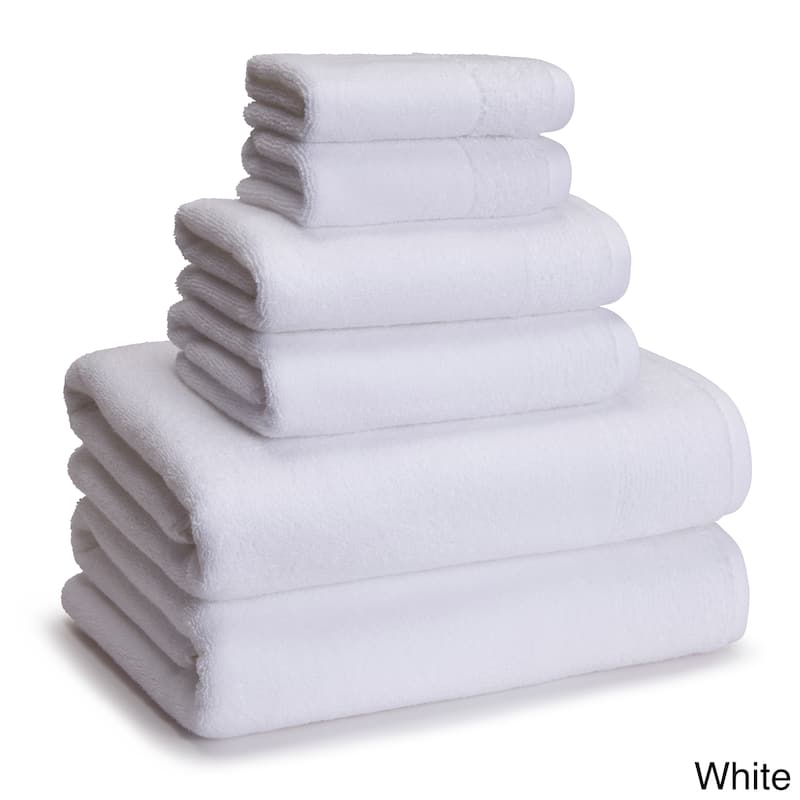 Rayon from Bamboo 6-Piece Towel Collection (2-Bath, 2-Hand, 2-Wash) - White