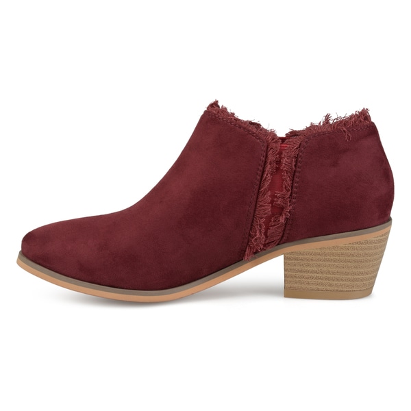 Moxie' Fringe Faux Suede Ankle Booties 