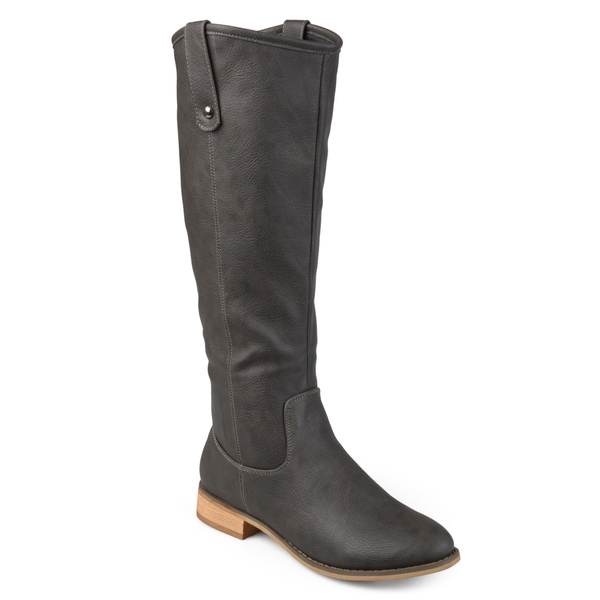 womens extra wide calf leather boots