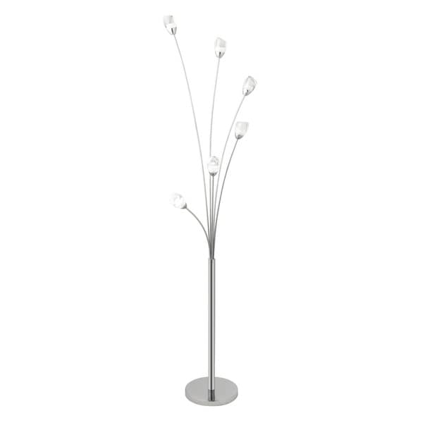 white flower floor lamp