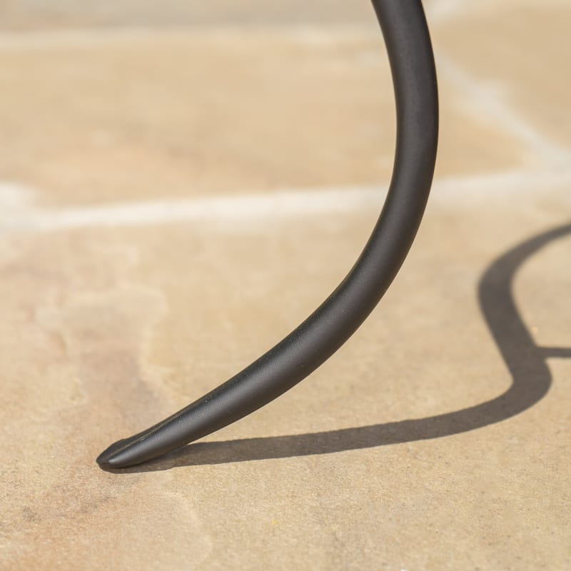 Han Outdoor Round Ceramic Tile Side Table with Iron Frame by Christopher Knight Home