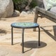 Iris Outdoor Round Tile Side Table/ Planter by Christopher Knight Home - Thumbnail 1