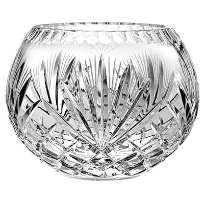 Majestic Gifts Inc. Hand Cut and Mouth Blown Crystal Rose Bowl