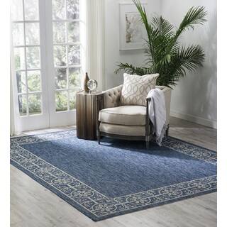 8 X 10 Outdoor Area Rugs Online At Our Best Nourison Garden Party Denim Indoor Outdoor Area Rug 7 10 X