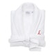preview thumbnail 2 of 27, Authentic Hotel and Spa White Unisex Turkish Cotton Waffle Weave Terry Bath Robe with Red Script Monogram