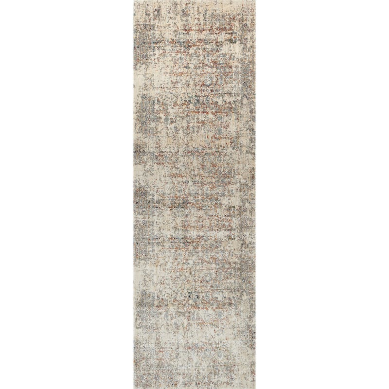Alexander Home Genova Granite Border Distressed Rug