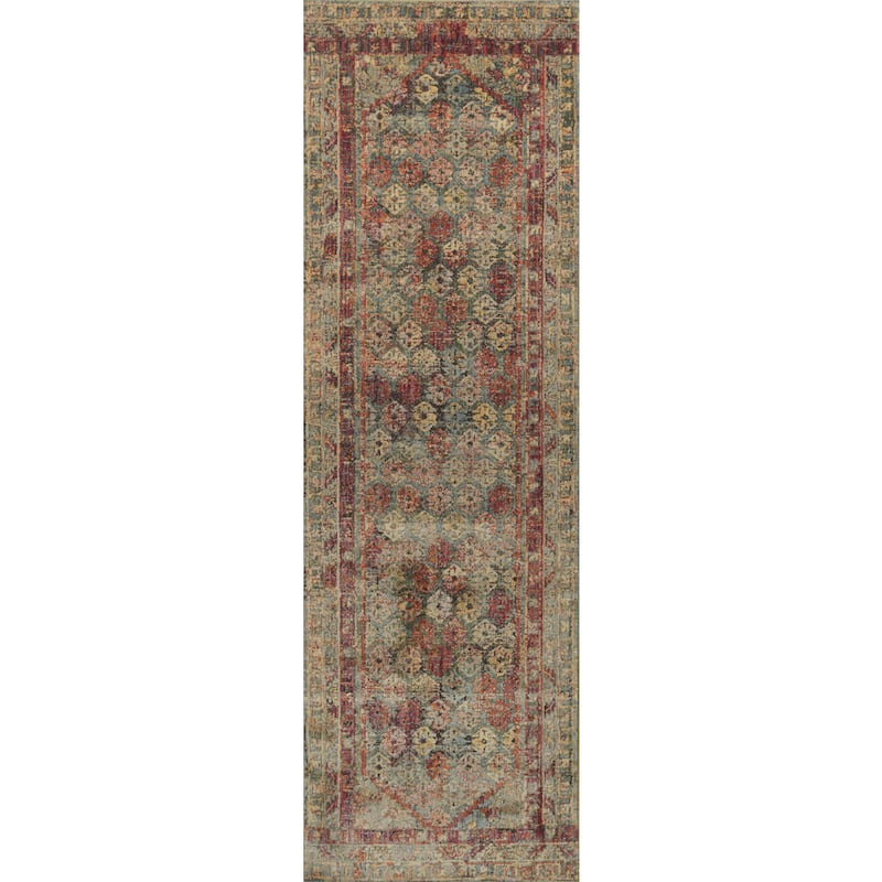 Alexander Home Genova Diamond Fiesta Transitional Border Rug