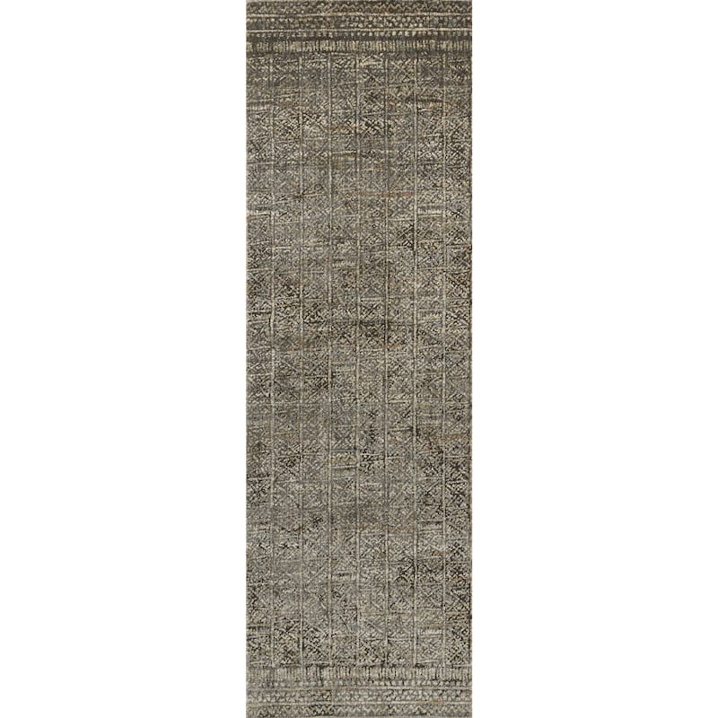 Alexander Home Genova Distressed Geometric Silver Area Rug
