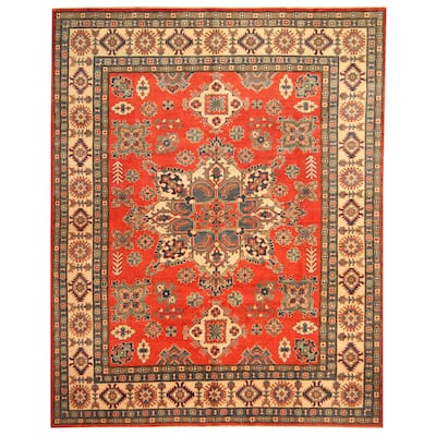 Handmade Herat Oriental Afghan Tribal Kazak Wool Rug (Afghanistan) - 8'3 x 10'2