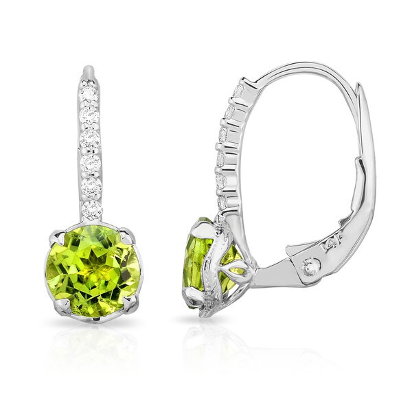 Noray Designs 14k White Gold London Blue Topaz Or Peridot Diamond Noray Designs 14k White Gold London Blue Topaz Or Peridot Diamond 0 08 Ct