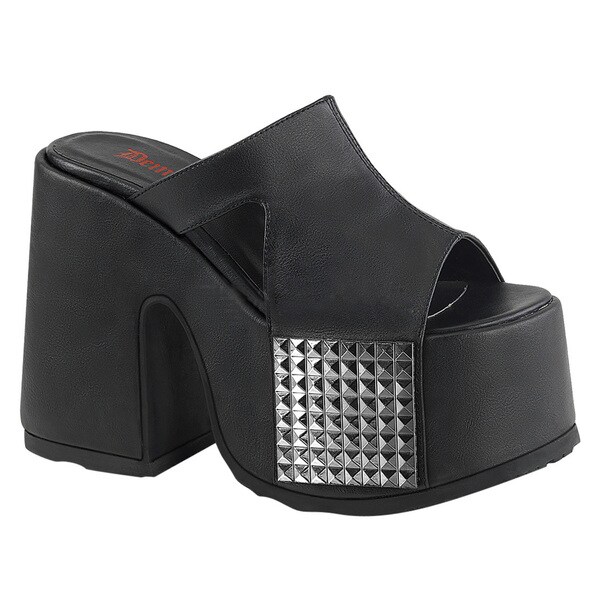 Shop Demonia CAMEL 101 Women's Plated Pyramid Stud Platform Shop Demonia CAMEL 101 Women's Plated Pyramid Stud Platform