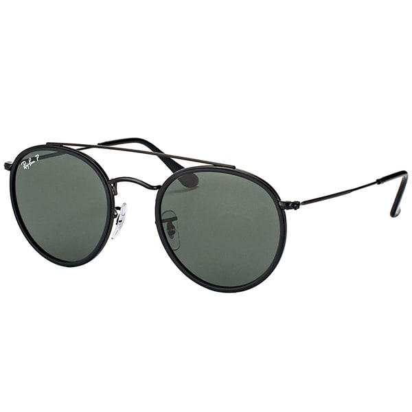 Shop Ray-Ban RB 3647N 002/58 Round Double Bridge Black