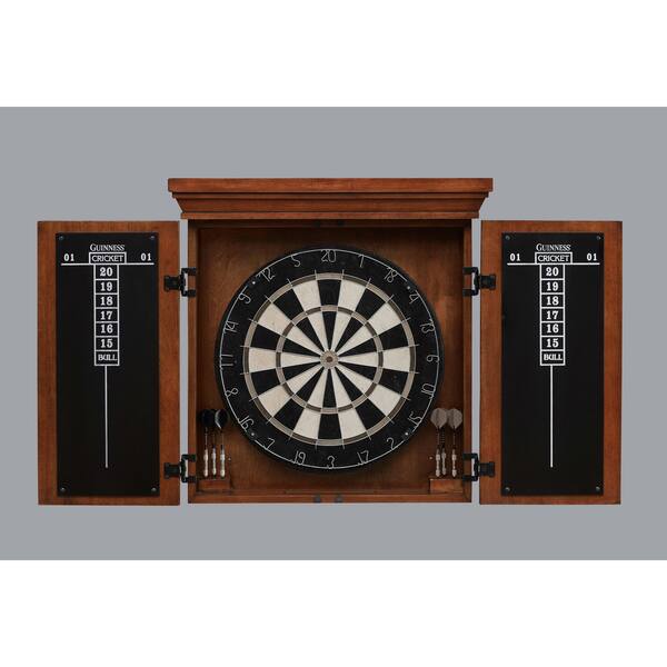 Shop Guinness Dart Board Cabinet Set Free Shipping Today