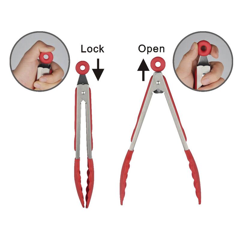 Prime Cook Stainless Steel 2 Piece Serving Tong Set