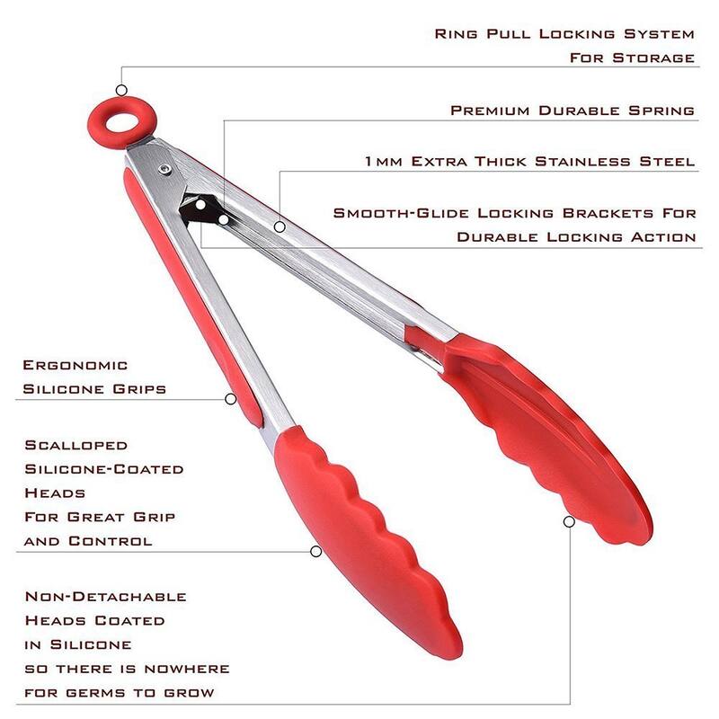 Prime Cook Stainless Steel 2 Piece Serving Tong Set